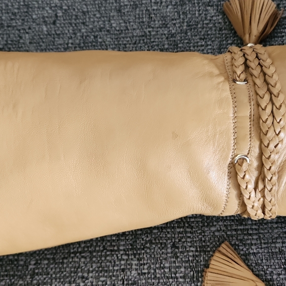 Versace Calfskin High Boots with Braided Ankle Ties 35 - Picture 10 of 16